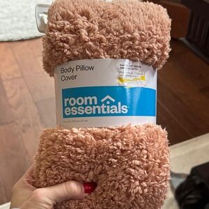 Room Essentials Plush Tan Body Pillow Cover